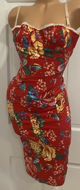 Dolce and Gabbana Bustier Corset Floral Dress It 40 US 0-2 , XS Dolce and Gabbana Bustier Corset Floral Dress It 40 US 0-2 , XS