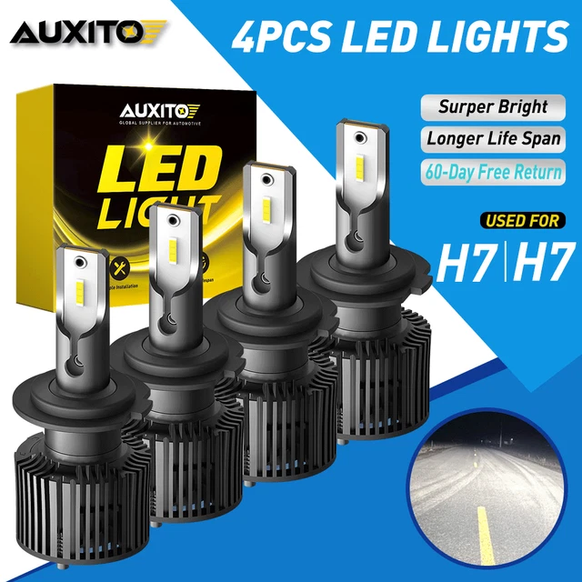 4x H7 Super Bright LED Headlight Fog DRL Bulb Kit High Low Beam 6000K White HID