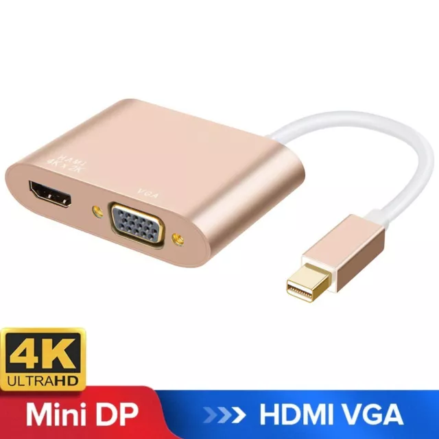 4K Thunderbolt 2/Mini Displayport DP to HDMI VGA Adapter Cable Macbook pro air