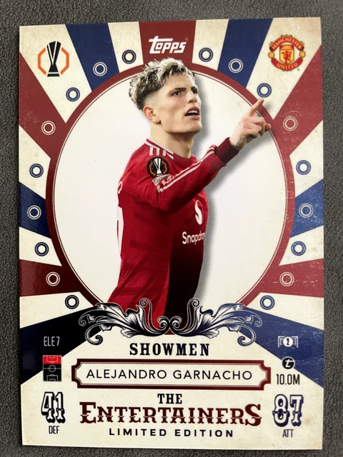 Carte Sportive Alejandro Garnacho Rookie Auto /25 - PSA 8 - Topps UCC Showtime - Gradée