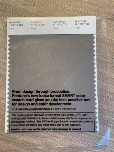 Pantone Smart Color Swatch Card Fungi 17-1212 TCX