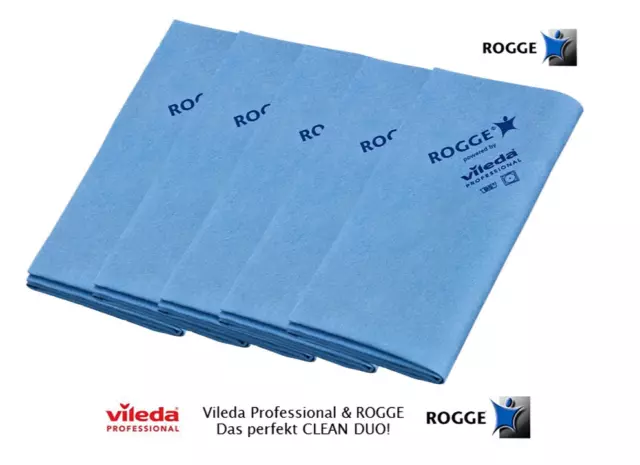 5er Pack ROGGE & Vileda Professional Microfasertücher, 38x40cm