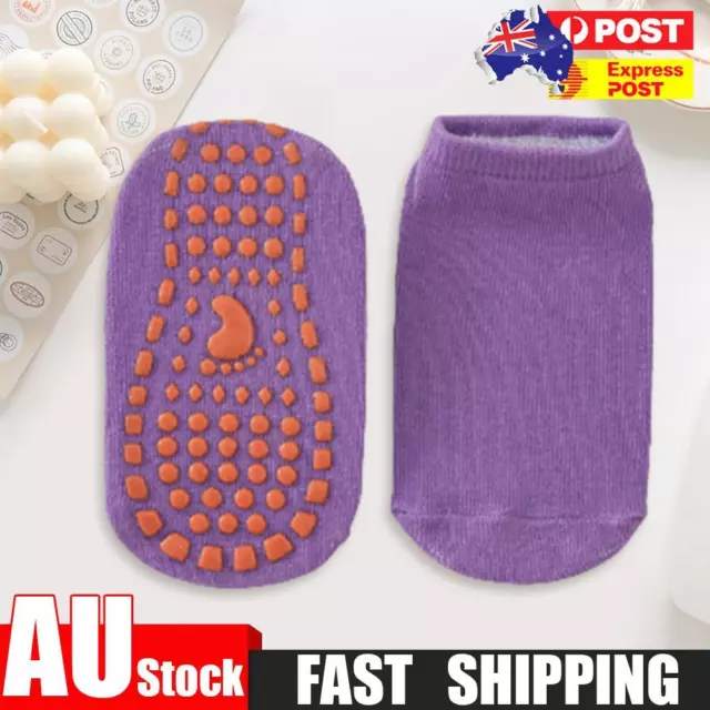 Ankle Socks Comfortable Parent-Child Socks for Yoga Barre Pilates (Purple M)