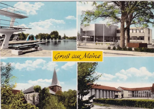 alte AK, Gruß aus Meine, verschiedene Ansichten, Bad, Kirche, Wohngebiete, 1978