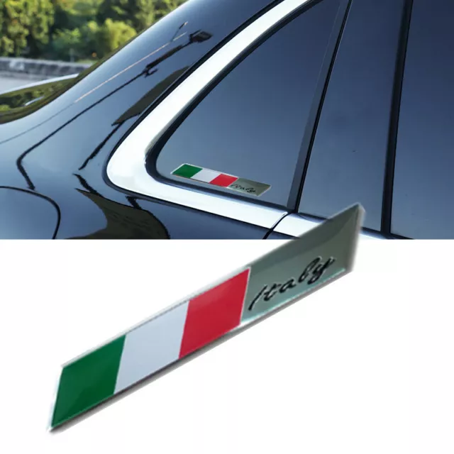 Italy Italian Flag Logo Sticker Emblem Metal Badge Decal Car Styling Accessories