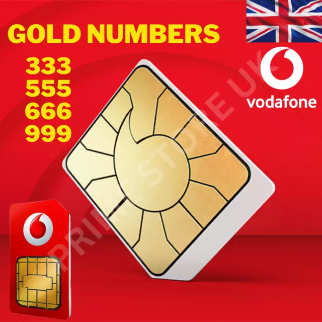 Gold Number Vodafone Sim Card Pay As You Go VIP Gold Number Business Number UK