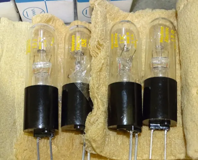 8 Vintage Western Electric Resistance Lamps, NOS in Boxes