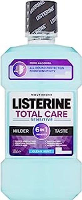 Enjuague bucal sensible Listerine Total Care limpio como nuevo, 250 ml