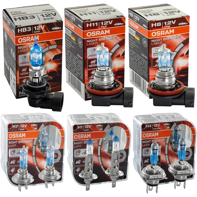 OSRAM NIGHT BREAKER LASER Next Generation H1 H3 H4 H7 H8 H11 HB3 HB4 ...