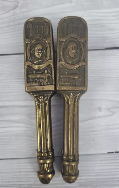 Vintage Brass William Shakespeare Nut Crackers PK