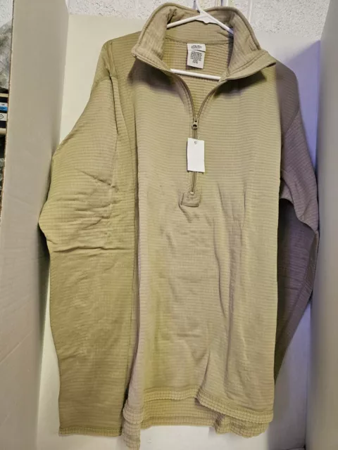Military Mid Weight Cold Weather Waffle Grid Shirt GEN III SIZE LARGE LONG