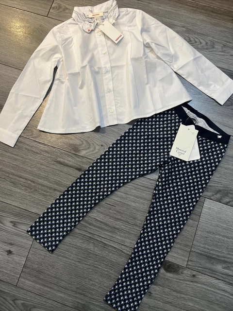 Girls Designer Outfit Bundle Catimini shirt  / Mayoral Leggings Age 4 BNWT