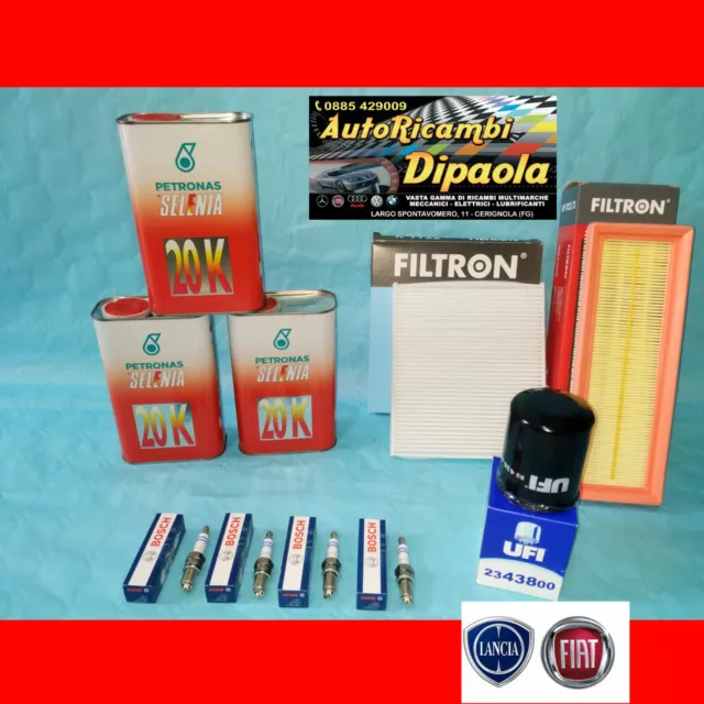 KIT TAGLIANDO + 4 Candele Fiat Grande Punto / Punto Evo 199 1.2 1.4 Benzina  EUR 68,99 - PicClick IT