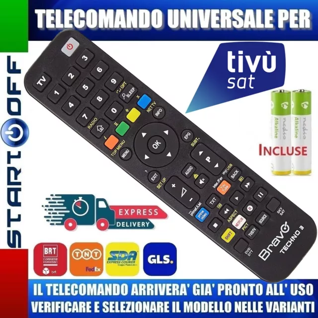 Telecomando Universale Tivusat Clicca Sul Tuo Modello Lo Riceverai Gia Pronto