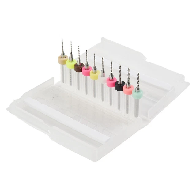 QUARKZMAN 20pcs 0.6mm,1mm Carbide Fin Mill Gravure Fraisage