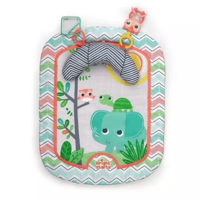 Bright Starts Baby Tummy Time Activity Mat Prop and Play Mat New