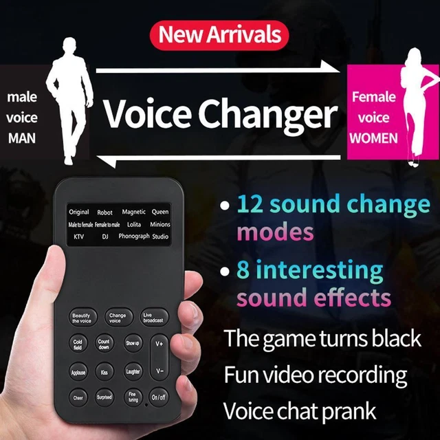 Portable Wireless 8Multi Voice Changer Microphone Disguiser T8Z9 For Mobile W A3