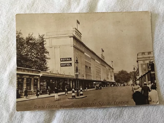 Cpa Carte postale Royaume-Uni  Angleterre Royal Hôtel Woburn Place Russel Square