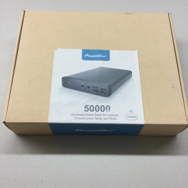 PowerOak Laptop Battery Pack 50000mAh Power Bank for Laptop K2 New Sealed