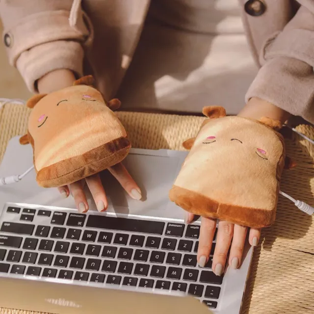 5V USB USB Powered Heated Hand Warmers Semi Wearable Fingerless Gloves