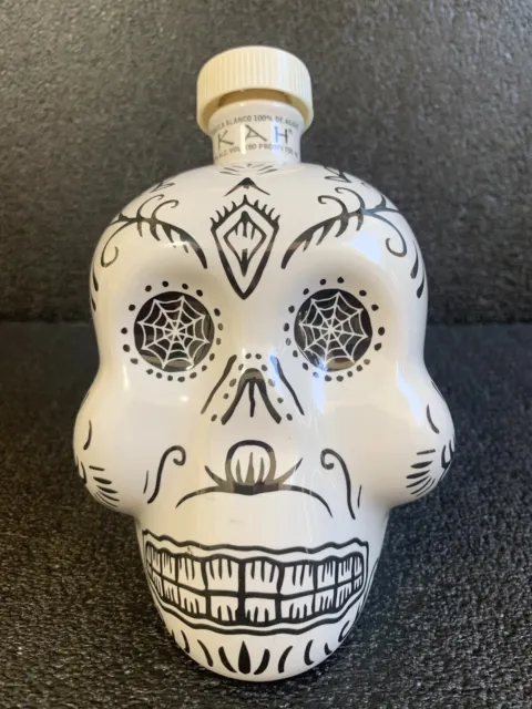 KAH Tequila Sugar Skull Decanter Empty Bottle 750ml 2012 Day Of The Dead