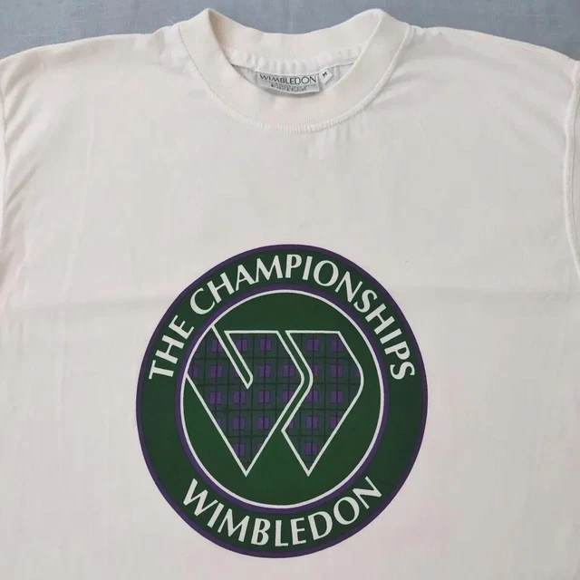 Wimbledon All England Tennis Club The Championship T shirt Tg M Racchetta Maglia