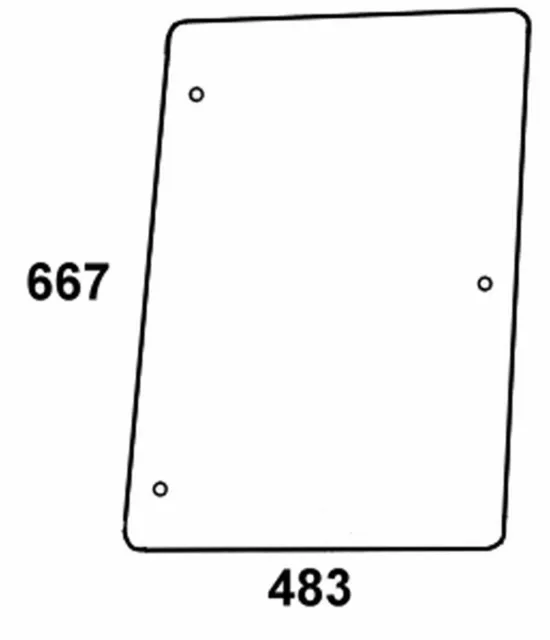 Seitenscheibe rechts - Case 1-34-671-085 - Kabine CS Serie CS 78, 80, 85, 86, 90