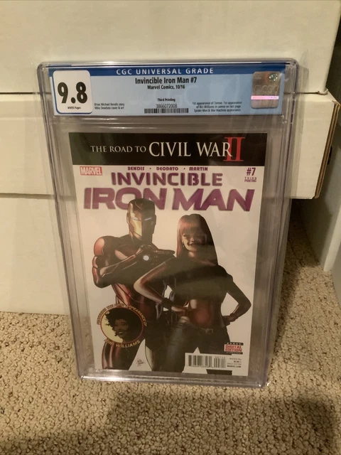 Invincible Iron Man #7 Cgc 9.8 Third Print - 1St Cameo Riri Williams