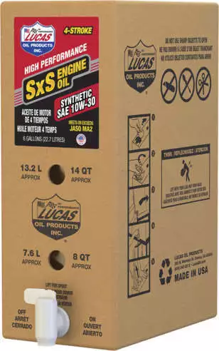 Lucas Oil 18048 Synthetic SXS Engine Oil - 5W50 - 6 gal. 6 Gallon 10W-30