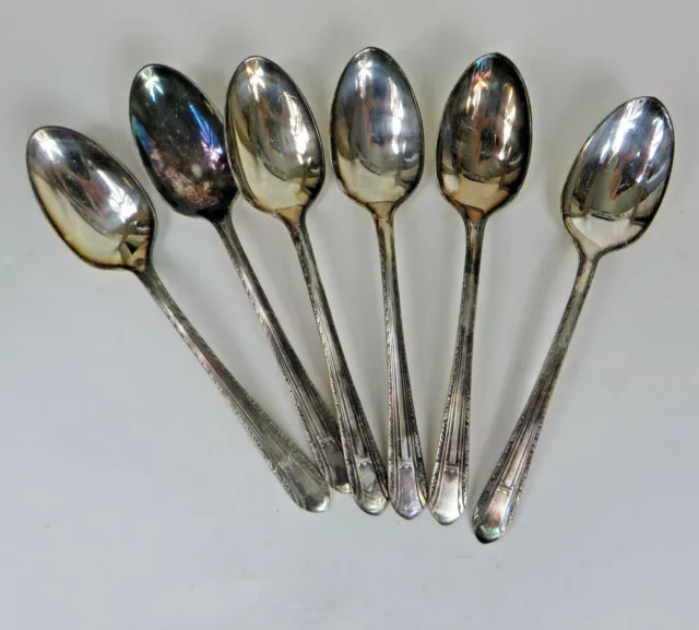 6 WM ROGERS Sectional International Silver Plated Dinner Spoons Regent 1939 15.29 PicClick AU