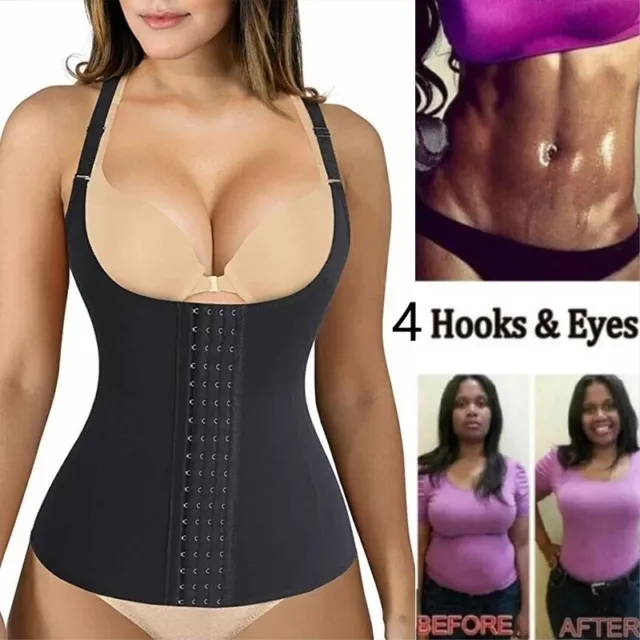 UK Sweat Sauna Vest Body Shaper Women Slim Gym Corset Neoprene Waist Trainer HKL