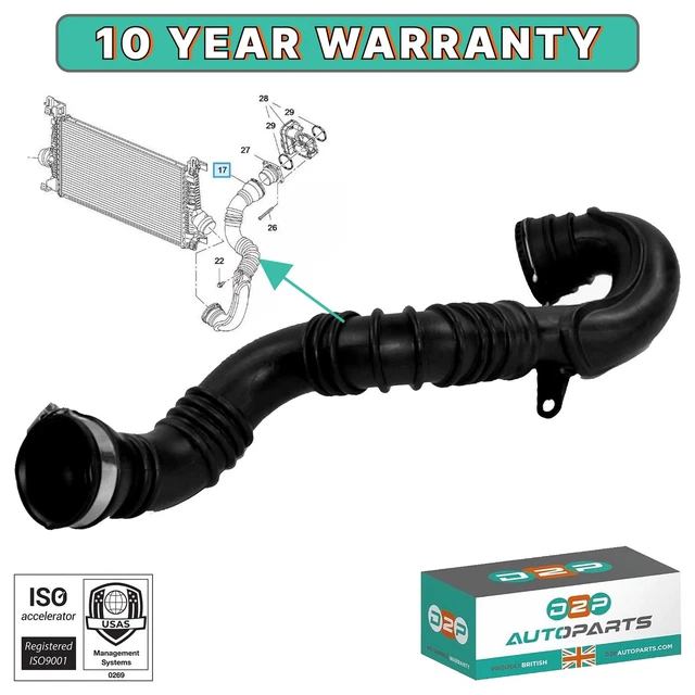 Turbo Boost Intercooler Outlet Hose Pipe for J 1.7 CDTi 2010-2016 A17DTL A17DTJ Engines 13265280 1302123 p20241204..358 | UK