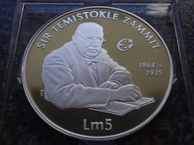Malta 5 Liri Silbermünze Sir T. Zammit 2006 Silber PP Gedenkmünze Pfund pounds