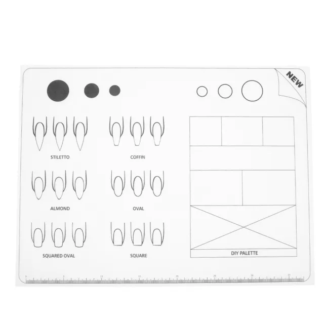 Nail Coloring Pad Silicone Acrylic Mat Manicure Tool Application Practice