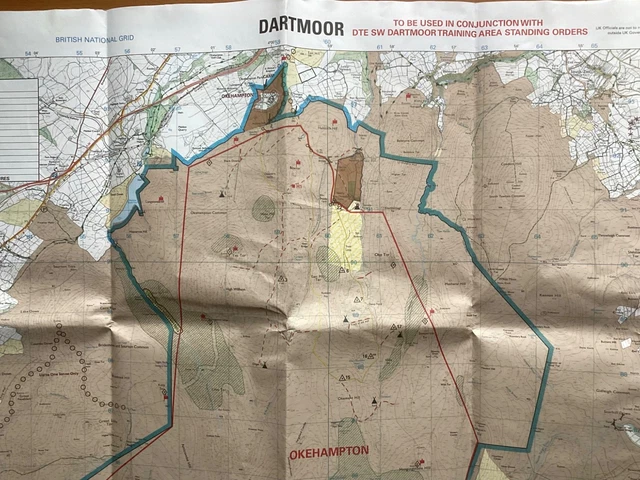 Longmoor Ranges Map ORIGINAL BRITISH ARMY MAP: DARTMOOR TRAINING AREA, 2008 (142x81cm) £11. ...