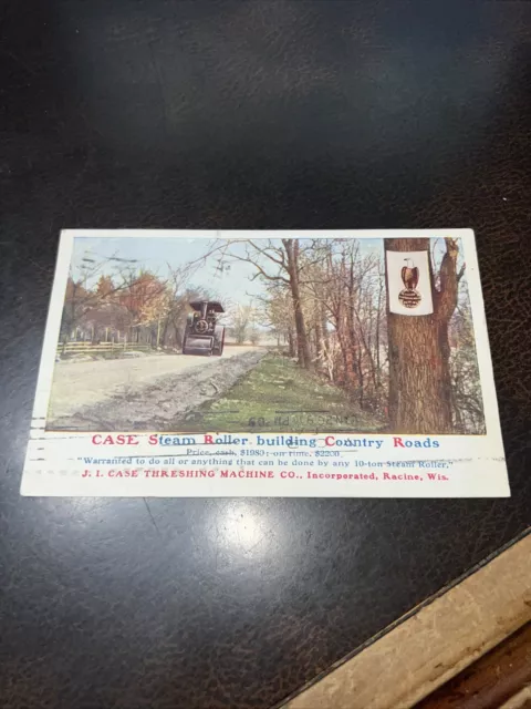 Vintage Advertising Postcard Case Farm Implements Steam Rollers