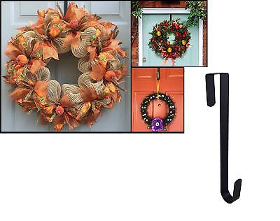 4pk Black Metal Christmas Wreath Holder Door Hook Coat Hanger 12" Multi Purpose