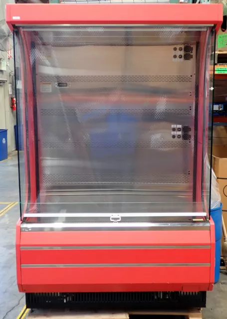 Turbo Vertical Air Curtain Open Display Case TOM-50B-N Red
