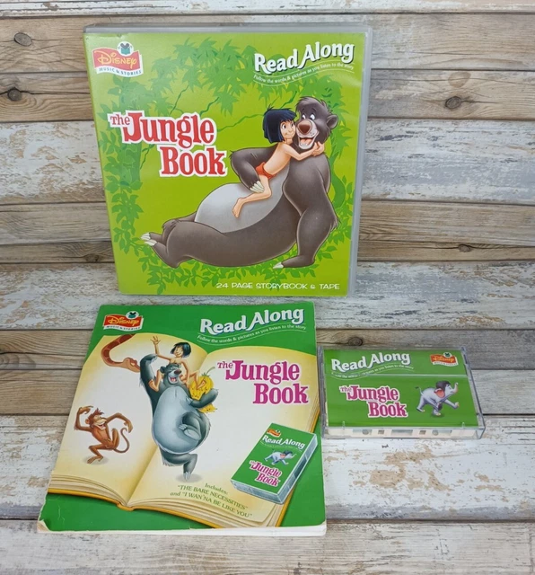 VINTAGE DISNEY READ Along The Jungle Book Story Book & Cassette Tape