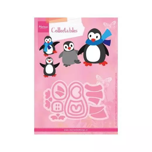 Troqueles de corte coleccionables Marianne Design - Pingüinos de Eline COL1416