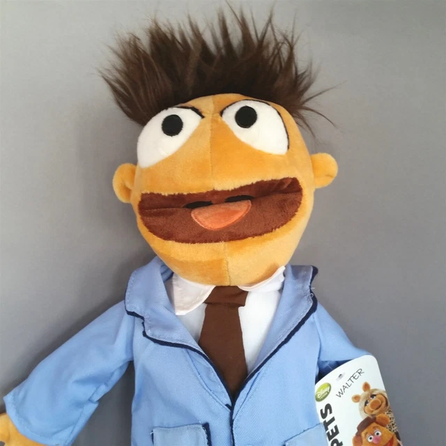 MUPPETS WALTER PLUSH Bean Bag Doll Blue Suit Disney Authentic 18 inch