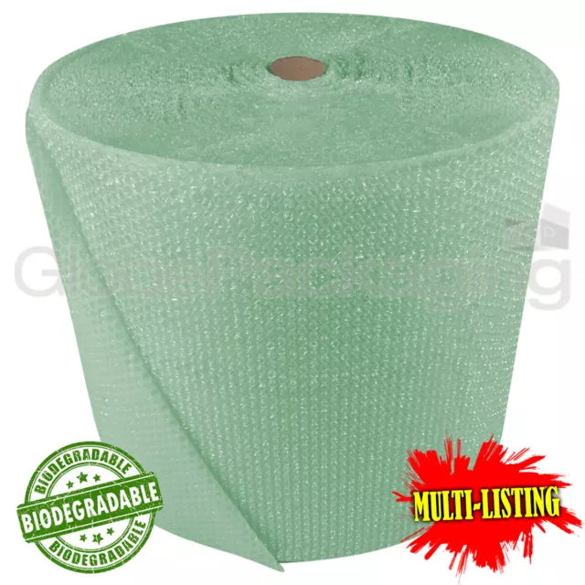 BIODEGRADABLE ECO-FRIENDLY BUBBLE WRAP 400mm 500mm 750mm 1500mm - 10M, 50M, 75M