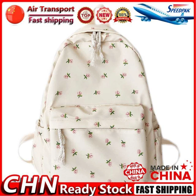 Fashion Floral Printed Backpack Student Travel Large Capacity Schoolbag (A) Fr