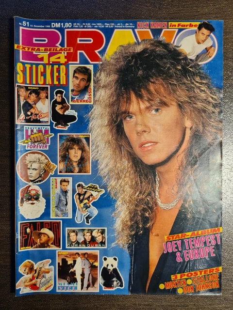 BRAVO 51/1986 Heft Komplett - Sylvester Stallone, Paul Young, Don Johnson - Top!