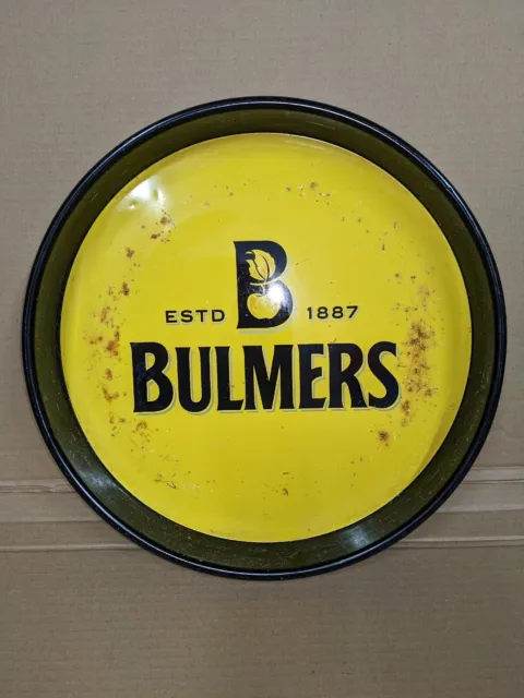 Bulmers Cider Drinks Tray 13" Inch 33cm Vintage Retro Man Cave Pub Bar Beer Ale