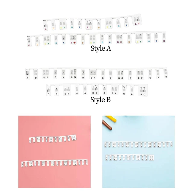 SILICONE PIANO KEY sticker ,61 Keys Keyboards ,Chart Guide £6.30 ...