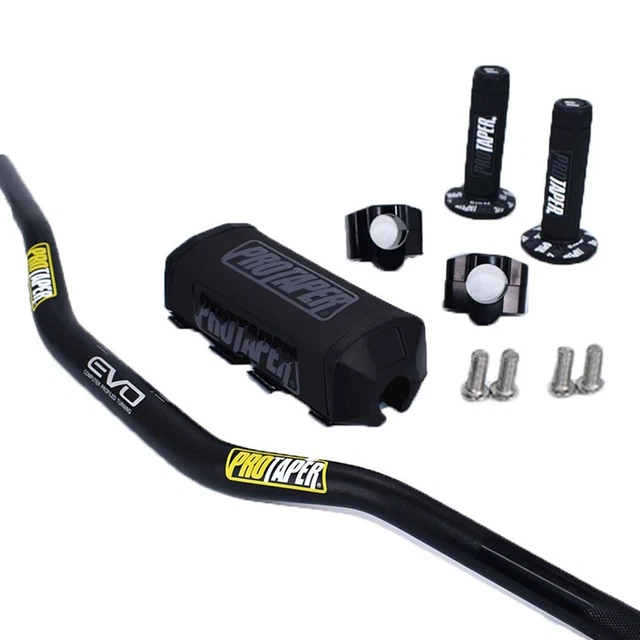 Manubrio Universale Blu Manubrio Pro Taper Fat Bar 1 1/8'' Per Dirt Bike E ATV - Blu, Con Grips E Pads Inclusi Manubrio ATV Quad 1 1/8