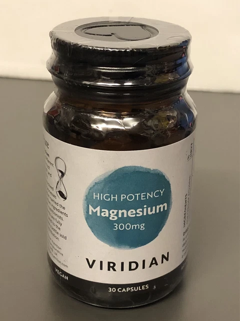 VIRIDIAN - HIGH Potency MAGNESIUM 300mg 30 Capsules. BRAND NEW, SEALED ...