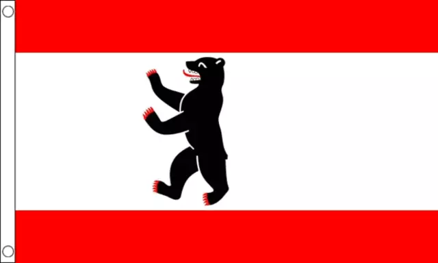 3ft x 2ft (90cm x 60cm) Berlin Bear Germany German State Polyester Banner Flag