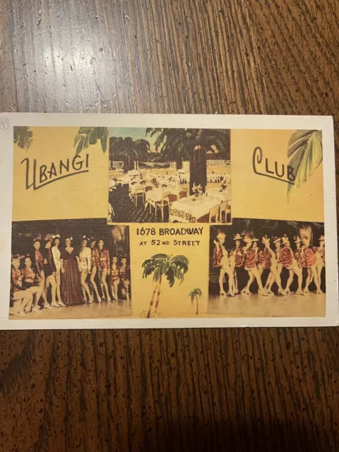 New York Ubangi Club Harlem Postcard
